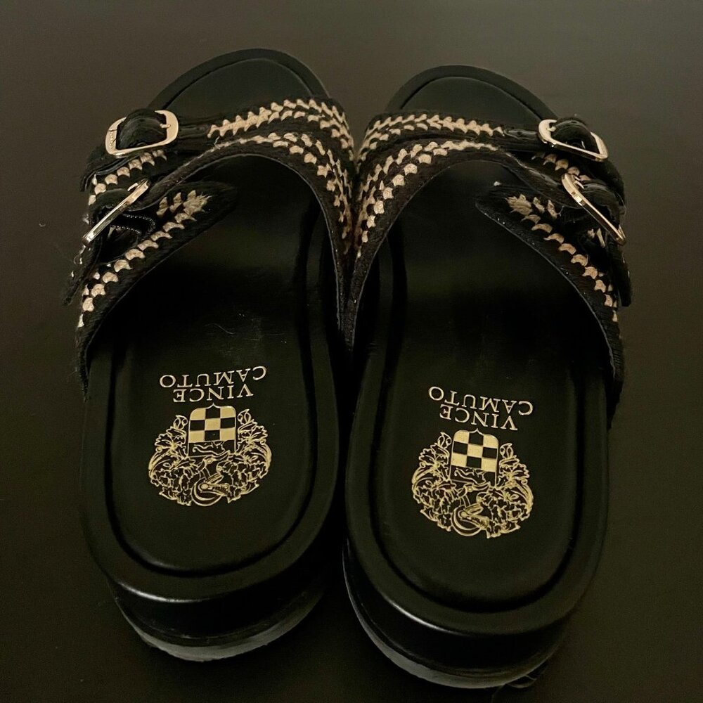 Vince Camuto Black & Tan Sandal (Size 8)